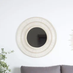 Banak Amares Miroir rotin naturel