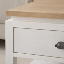 Banak Avelin Table basse relevable en bois blanc et naturel