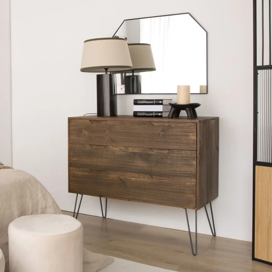 Banak Baltic Commode en bois massif et métal