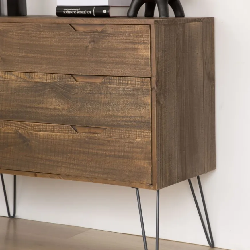 Banak Baltic Commode en bois massif et métal