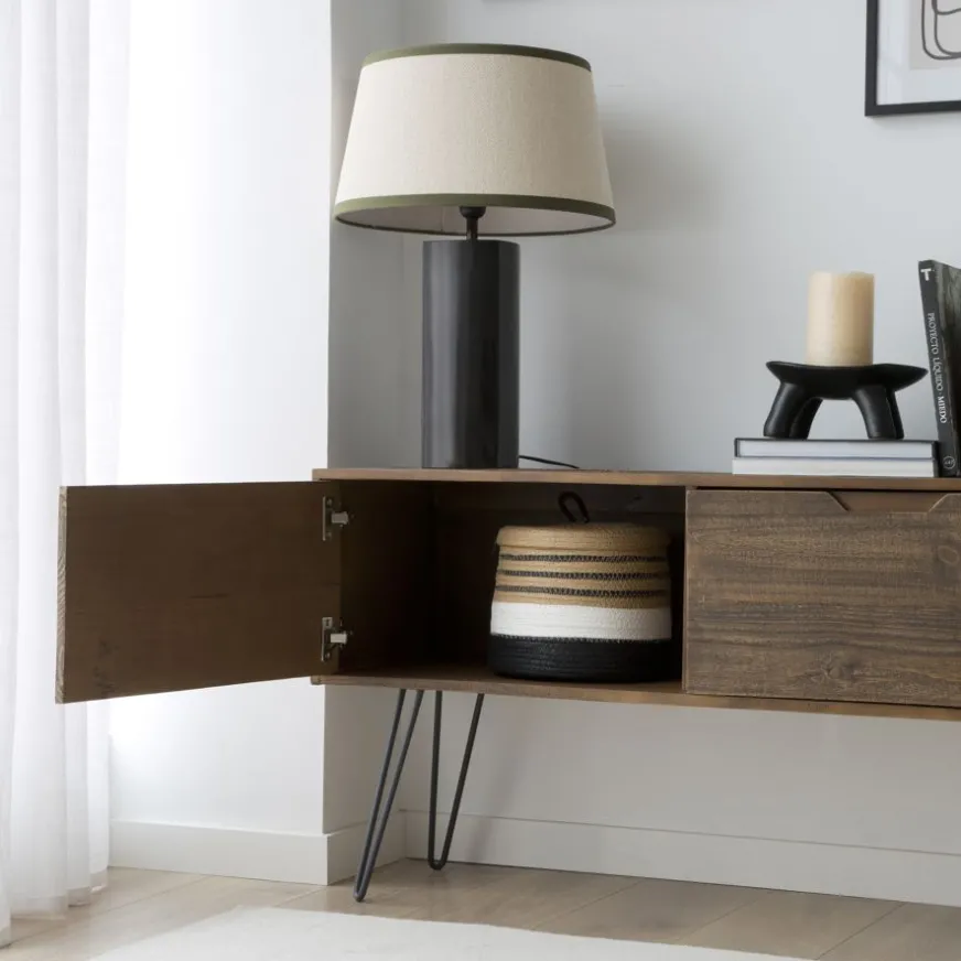 Banak Baltic Meuble tv en bois massif et métal