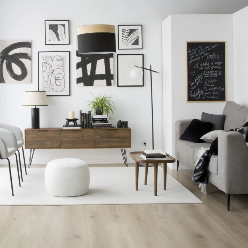 Banak Baltic Meuble tv en bois massif et métal