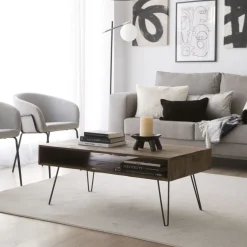 Banak Baltic Table en bois massif et métal