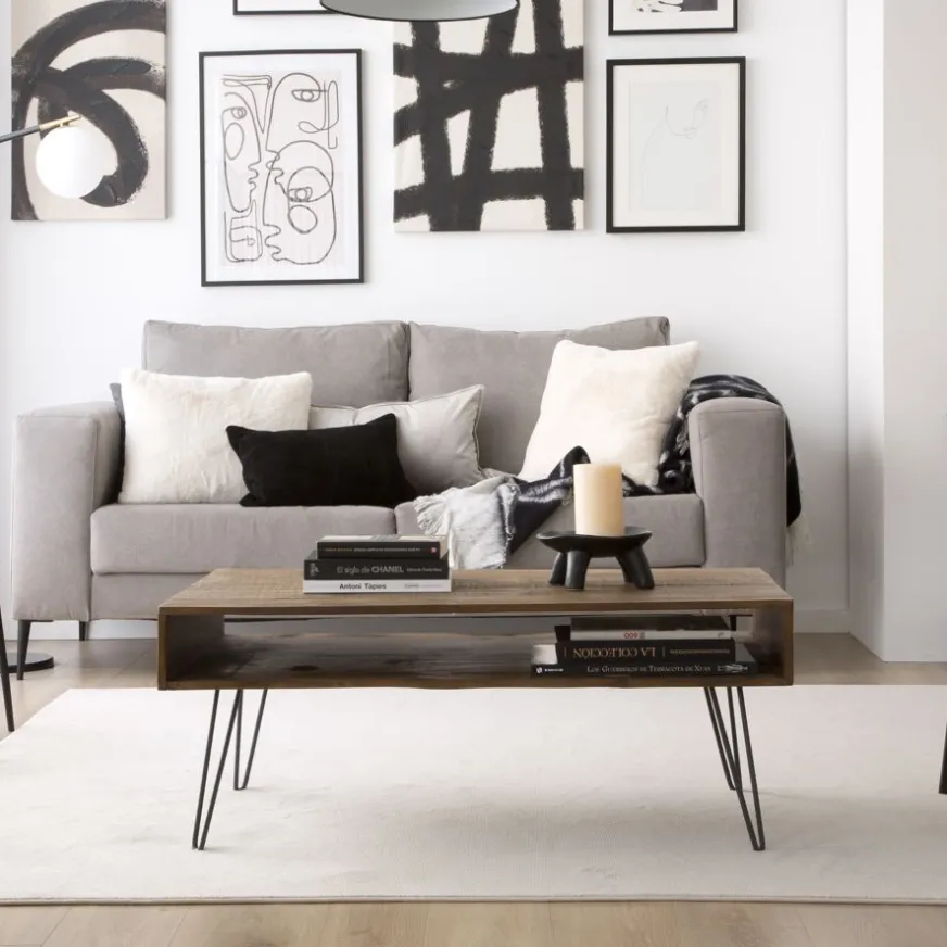 Banak Baltic Table en bois massif et métal