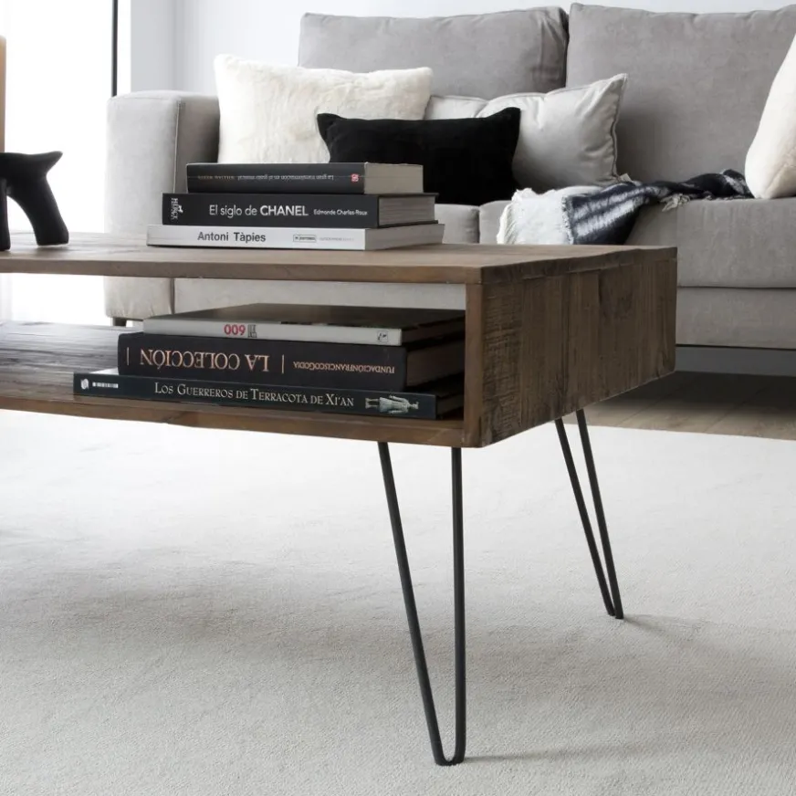 Banak Baltic Table en bois massif et métal