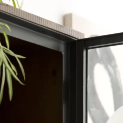 Banak Baltic Vitrine en bois massif et métal