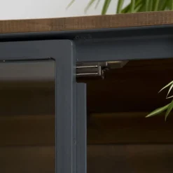 Banak Baltic Vitrine en bois massif et métal