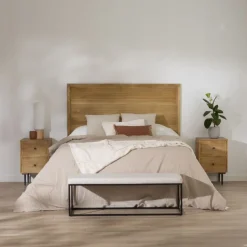 Banak Banque De pieds coney beige rembourré