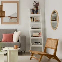 Enfant Banak Bassay étagère échelle en bois laqué blanc