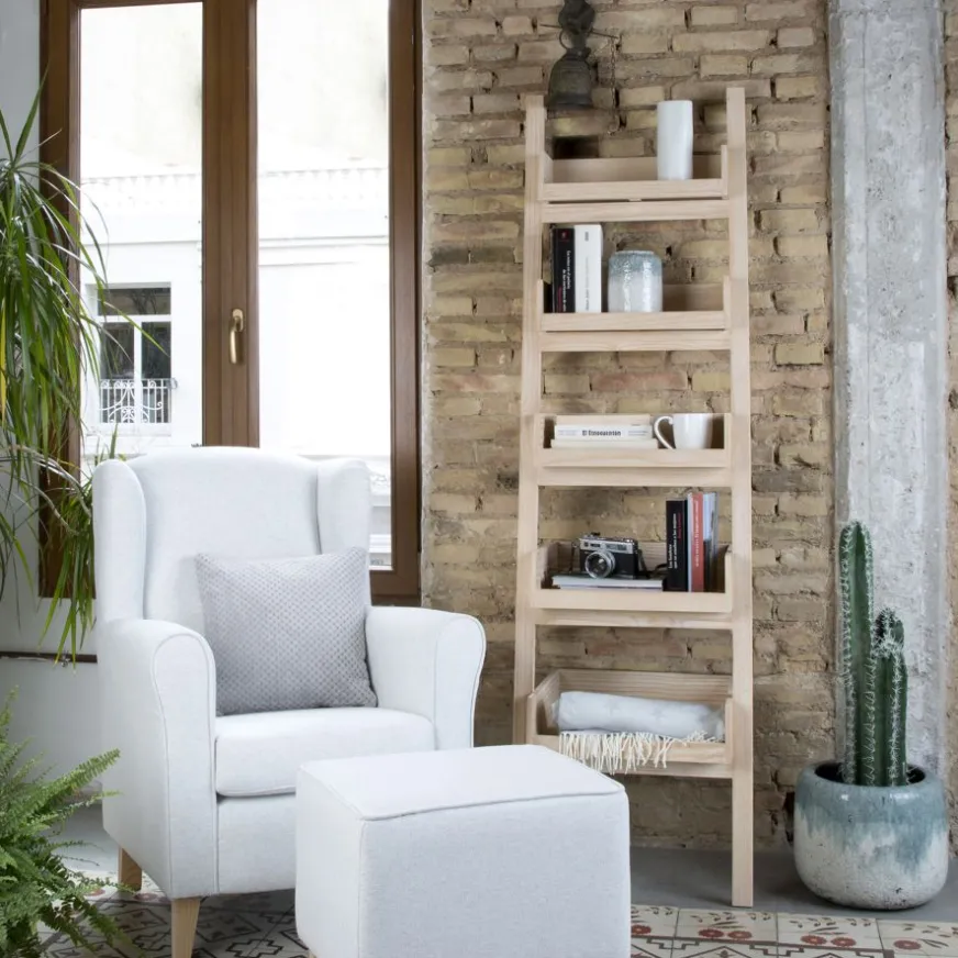 Enfant Banak Bassay étagère échelle en bois couleur naturelle