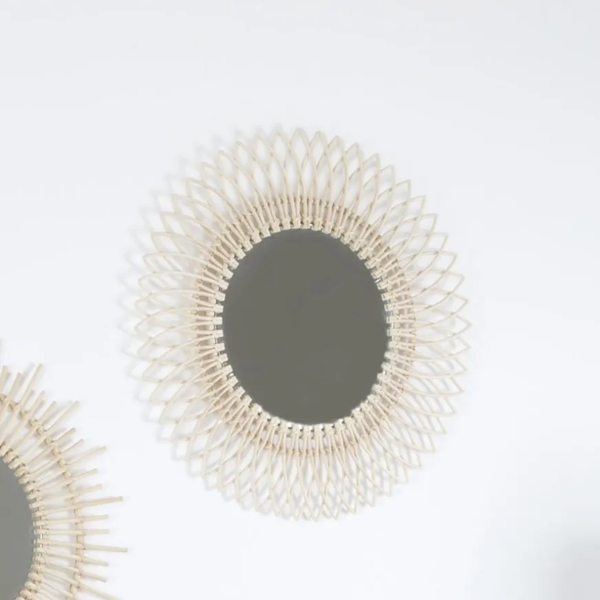 Banak Beira Miroir rotin naturel