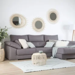 Banak Beira Miroir rotin naturel