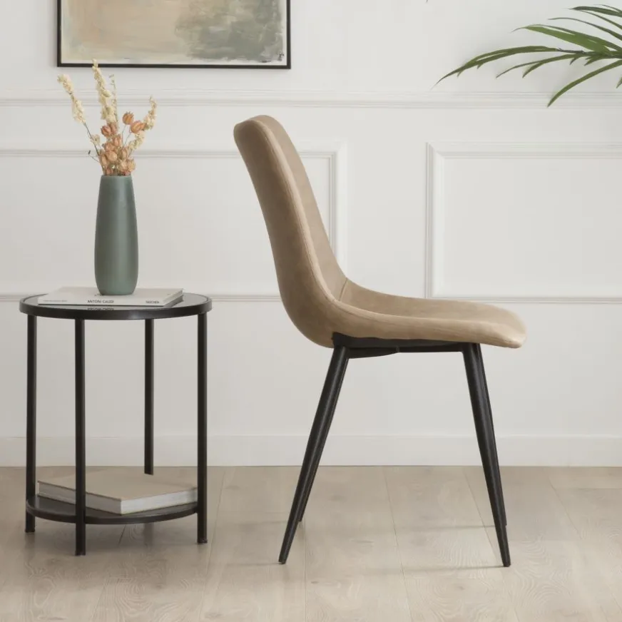 Banak Belmont Chaise rembourrée camel