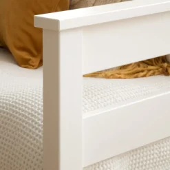 Enfant Banak Bemy Lit nid pour matelas de 90x190 laqué en blanc