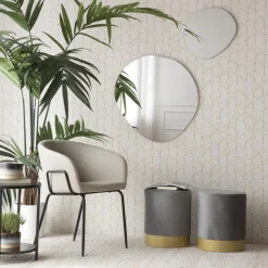 Banak Bend Miroir mural en métal