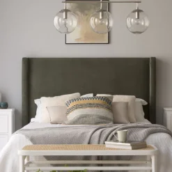 Banak Berek Tête de lit velours côtelé pour lit de 15