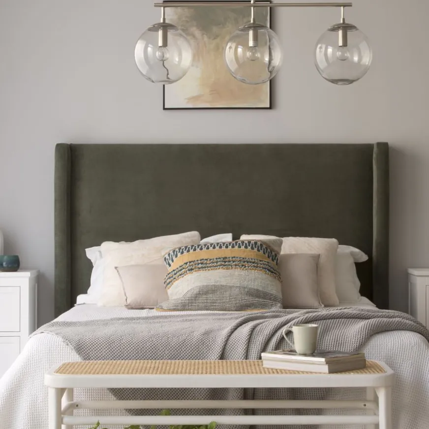 Banak Berek Tête de lit velours côtelé pour lit de 15