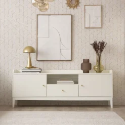 Banak Berna Meuble tv en bois laqué blanc