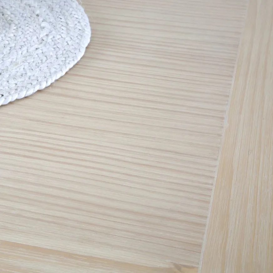 Banak Blay Table à manger extensible carrée 90/180 en bois couleur naturelle