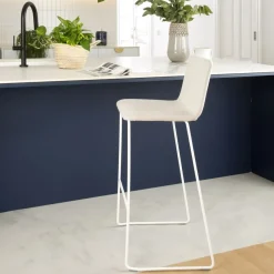 Banak Blues Tabouret haut blanc