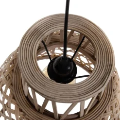 Banak Boly Lampe de plafond en rotin naturel