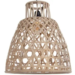 Banak Boly Lampe de plafond en rotin naturel