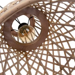 Banak Boly Lampe de plafond en rotin naturel