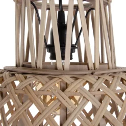 Banak Boly Lampe de plafond en rotin naturel