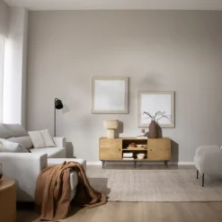 Banak Boreal Meuble tv en bois massif de manguier et métal