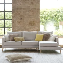 Banak Boss Canapé d'angle droit 4 places beige