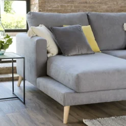 Banak Boss Canapé d'angle gauche 4 places gris