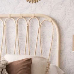 Banak Bossley Tête de lit en rotin naturel pour lit de 150 et 160