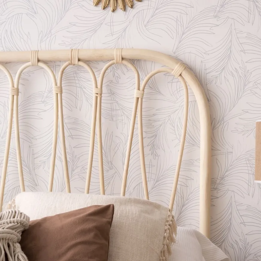 Banak Bossley Tête de lit en rotin naturel pour lit de 150 et 160