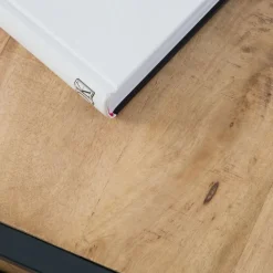 Banak Boston Table basse carrée en bois massif de manguier et métal