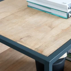 Banak Boston Table basse en bois massif de manguier et métal