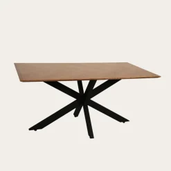 Banak Bridger Mesa de comedor rectangular de madera y metal