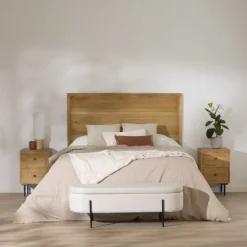 Banak Brisbane Banque décoffrage avec rangement rembourré beige