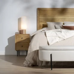 Banak Brisbane Banque décoffrage avec rangement rembourré beige