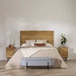 Banak Brisbane Banque décoffrage avec rangement rembourré gris