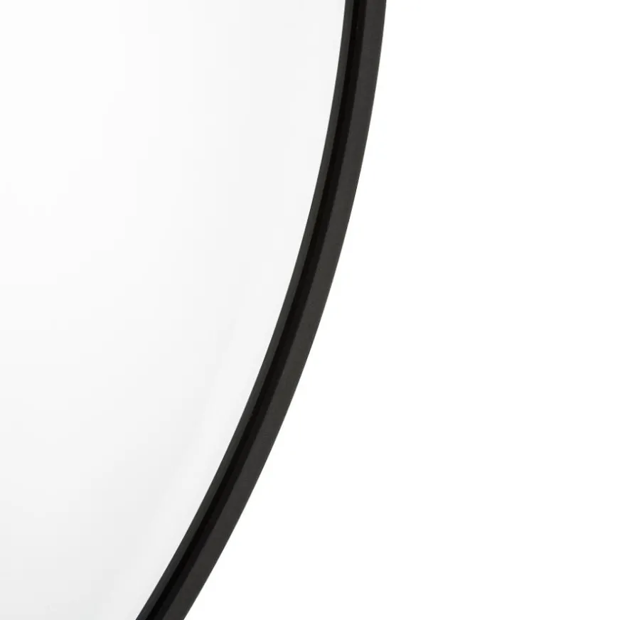 Banak Caly Miroir noir en aluminium - verre