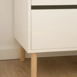 Enfant Banak Canes Commode blanc mat et naturel duna
