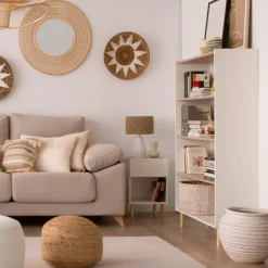 Enfant Banak Canes étagère blanc mat et naturel duna