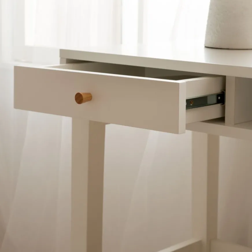 Enfant Banak Ceilan Bureau en laqué blanc avec tiroir