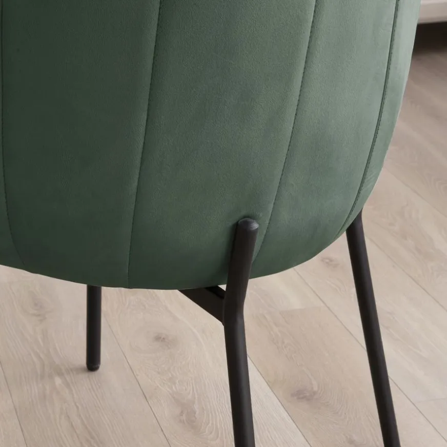 Banak Chaise Nilsa en velours vert d'eau