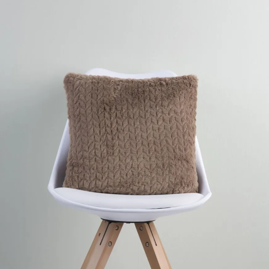 Banak Chay Coussin chevron taupé