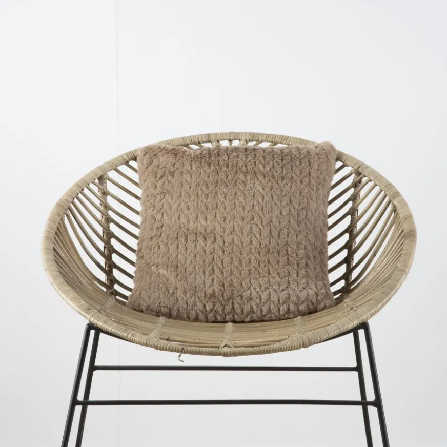 Banak Chay Coussin chevron taupé