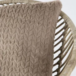 Banak Chay Coussin chevron taupé