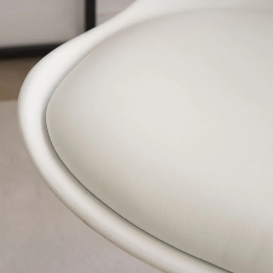 Banak Christie Chaise de bureau blanche à roulettes