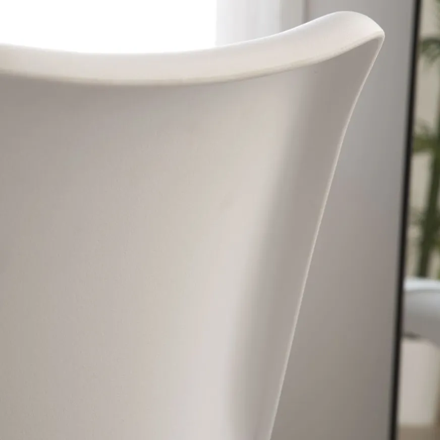 Banak Christie Chaise de bureau blanche à roulettes