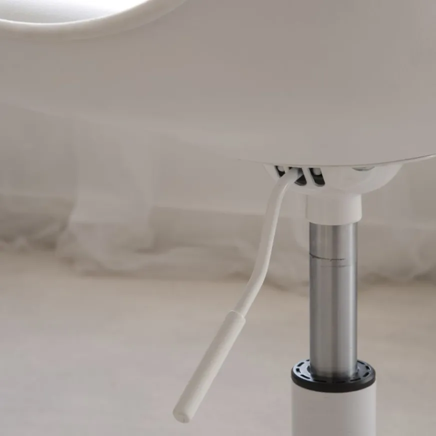 Banak Christie Chaise de bureau blanche à roulettes